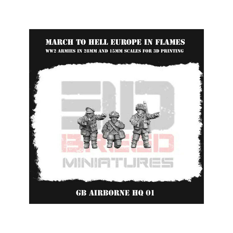 Infanterie Airborne Britannique – 3D Breed Miniatures – Figurines WW2 Résine

