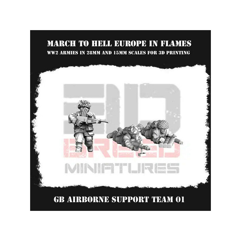 Infanterie Airborne Britannique – 3D Breed Miniatures – Figurines WW2 Résine

