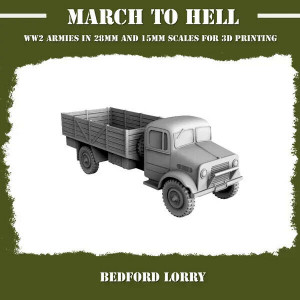 Impréssion 3D Figurines WWII Armée Angleterre Bedford Lorry
