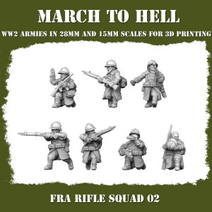 Impréssion 3D Figurines WWII Armée Française SQUAD 2