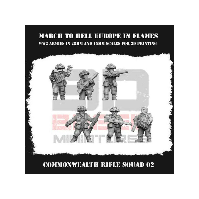 Commonwealth Soldats fusils X 10