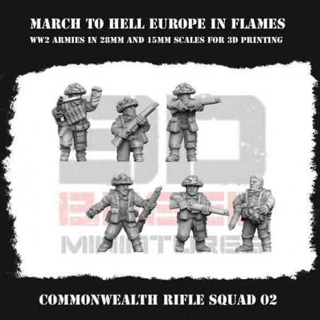 Commonwealth Soldats fusils X 10