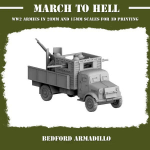 Impréssion 3D Figurines WWII Armée Angleterre Bedford Armadillo