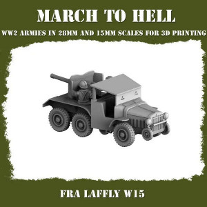 Impréssion 3D Figurines WWII Armée Française LAFFLY W15