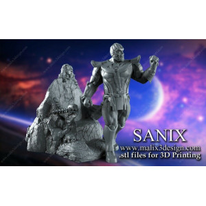 Thanos figurine imprimée en 3D résine Taille 18cm (non peint)