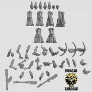 Figurine imprimée en 3D Résine pour jeux de figurines Cultists Multipartk kit