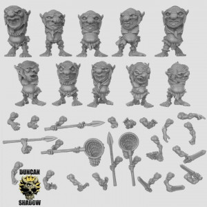 Figurine imprimée en 3D Résine pour jeux de figurines Xvarts Multipart kit