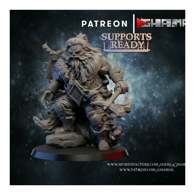 "Nains Ghamak - Figurines 3D pour Wargames Fantasy & Forteresses Enclavées"