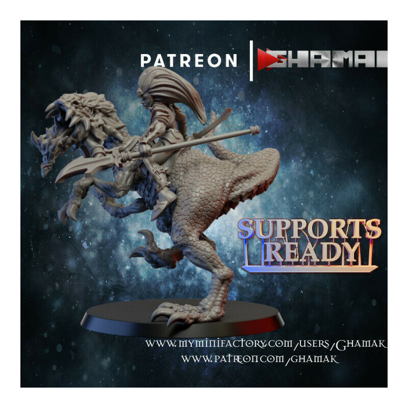 "Armée Elfes Noirs Ghamak - Figurines & Décors 3D pour Wargames Fantasy"