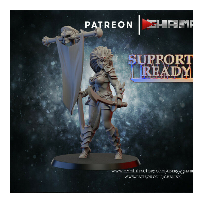 "Armée Elfes Noirs Ghamak - Figurines & Décors 3D pour Wargames Fantasy"