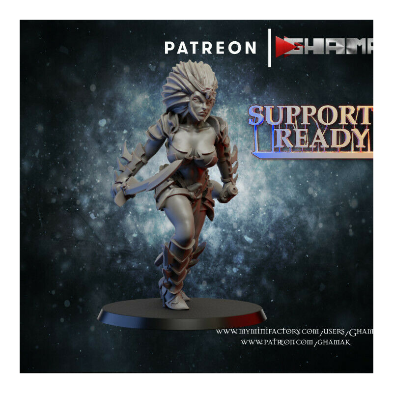 "Armée Elfes Noirs Ghamak - Figurines & Décors 3D pour Wargames Fantasy"