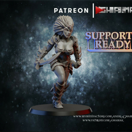 "Armée Elfes Noirs Ghamak - Figurines & Décors 3D pour Wargames Fantasy"