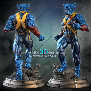 The Beast figurine imprimée en 3D résine Taille 18cm (non pent)