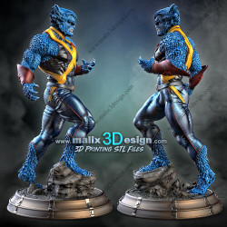 The Beast figurine impression 3D résine  18cm (non pent) (non peint) (2)
