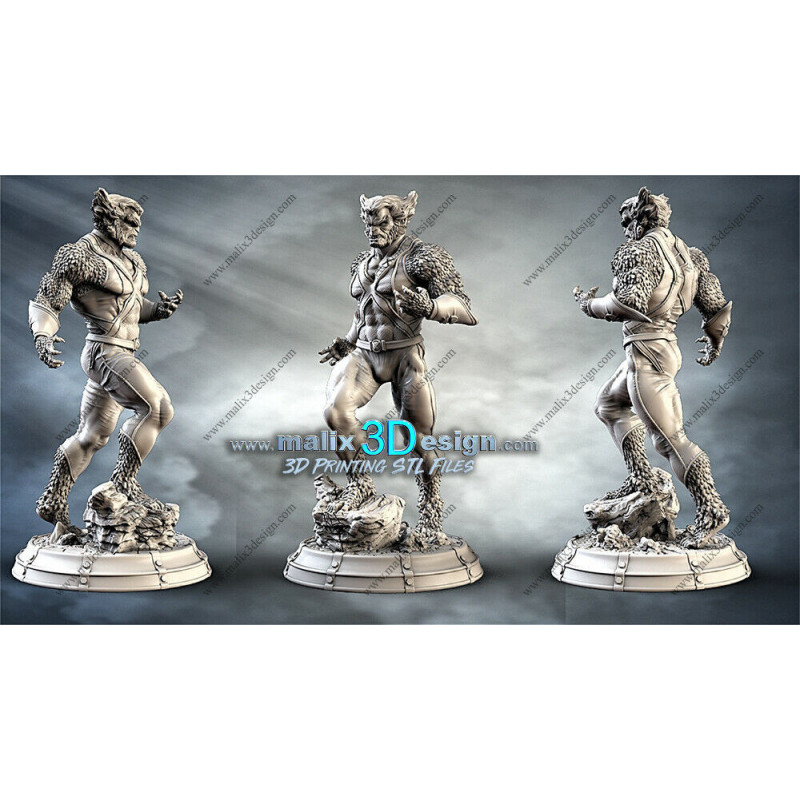 The Beast figurine impression 3D résine  18cm (non pent) (non peint)