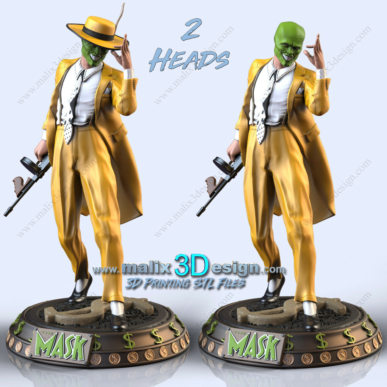 The Mask (full figure) figurine impression 3D résine 18cm (non peint) - Imagen 1 de 4