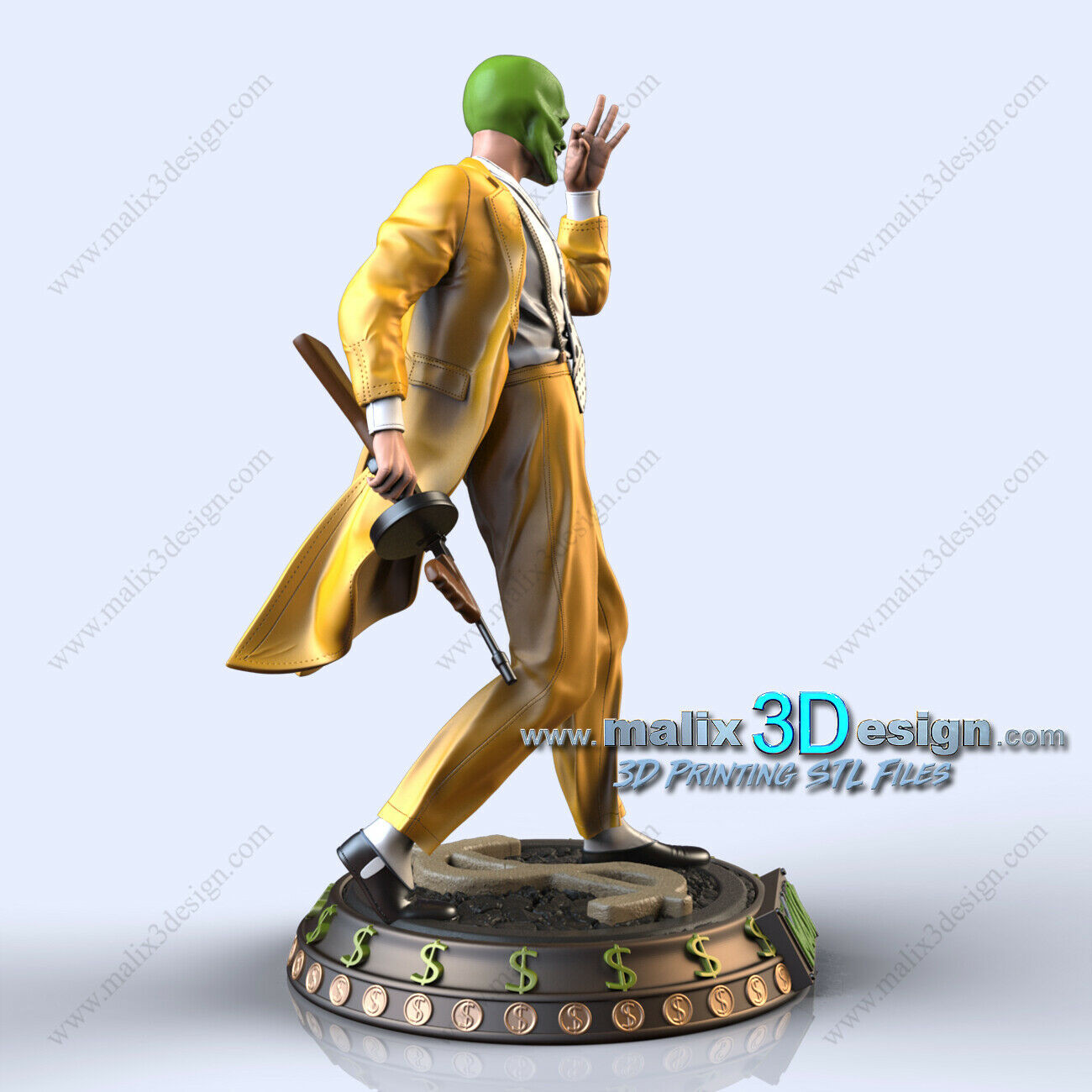 The Mask (full figure) figurine impression 3D résine 18cm (non peint) - Imagen 2 de 4