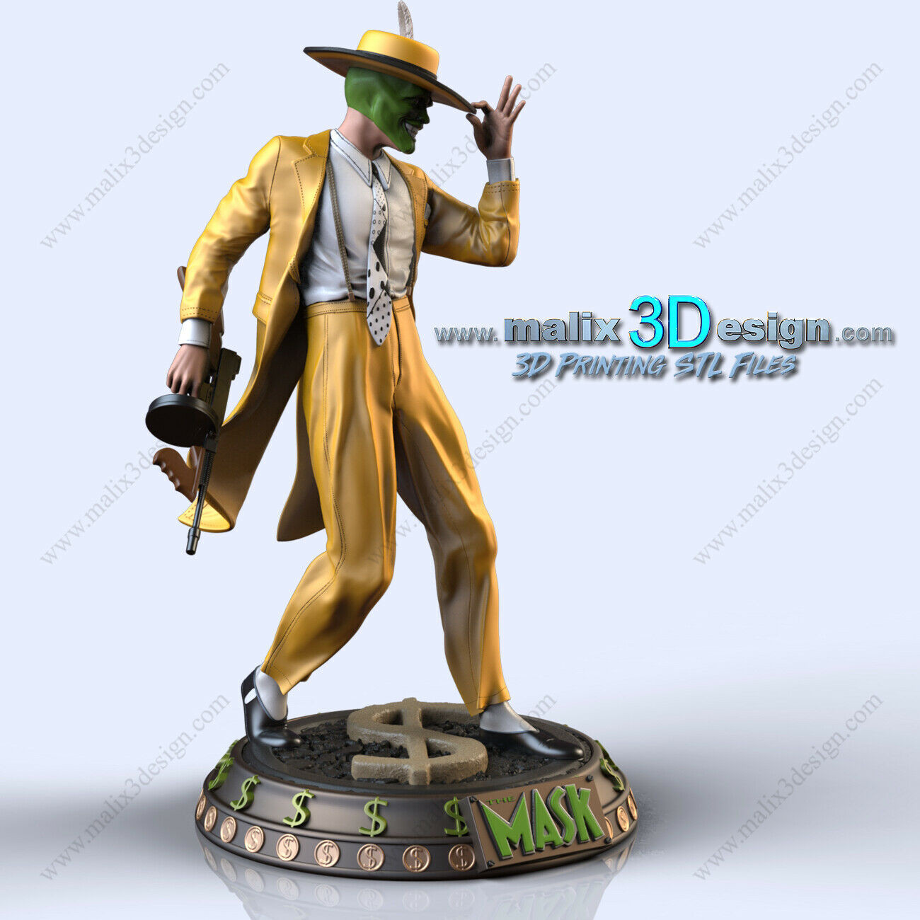 The Mask (full figure) figurine impression 3D résine 18cm (non peint) - Imagen 3 de 4