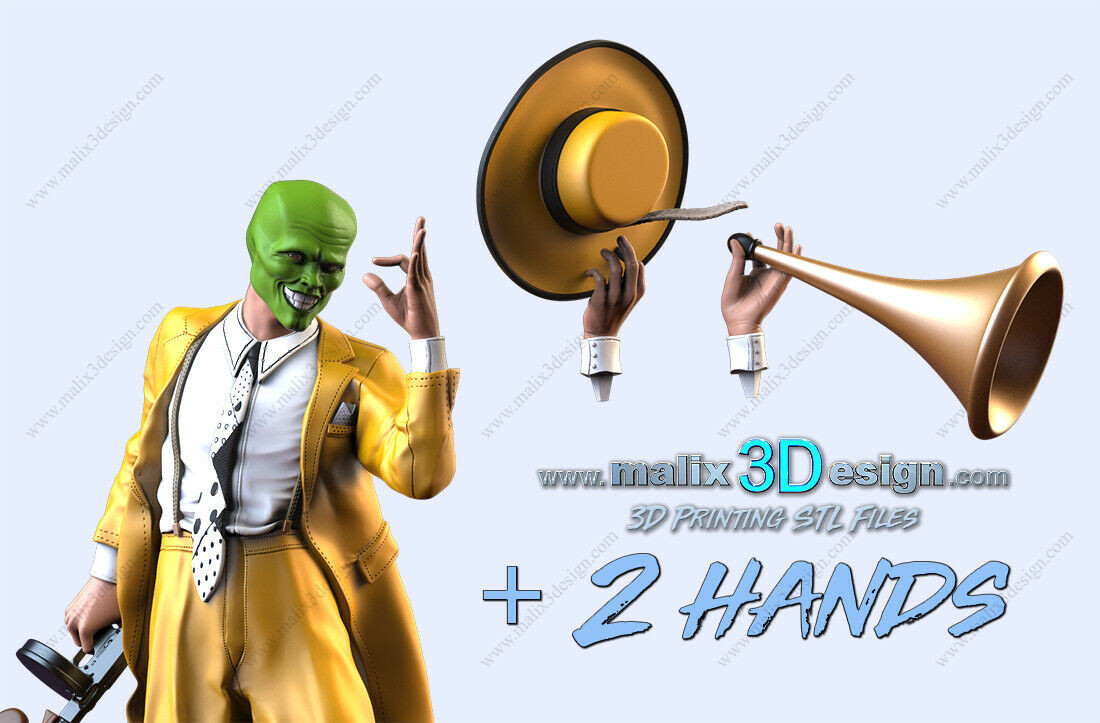 The Mask (full figure) figurine impression 3D résine 18cm (non peint) - Imagen 4 de 4