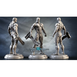 Colossus (X-men) figurine impression 3D résine  18cm  (non peint) (2)