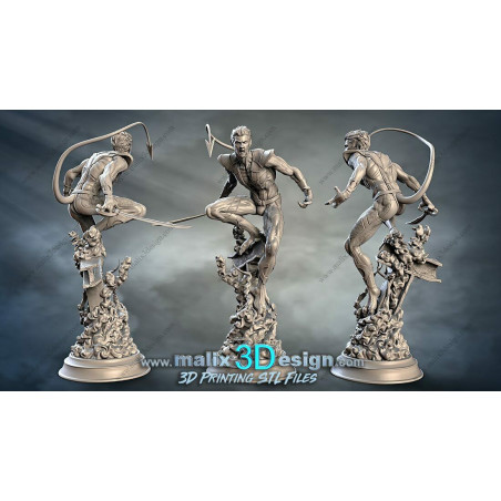 Nightcrawler (X-men) figurine impression 3D résine  18cm  (non peint)