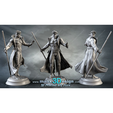 Gambit figurine impression 3D résine  18cm  (non peint)