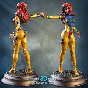Jean Grey (X-men) figurine imprimée en 3D résine Taille 18cm (non peint)
