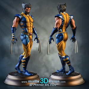 Weapon X (Wolverine) figurine imprimée en 3D résine Taille 18cm (non peint)
