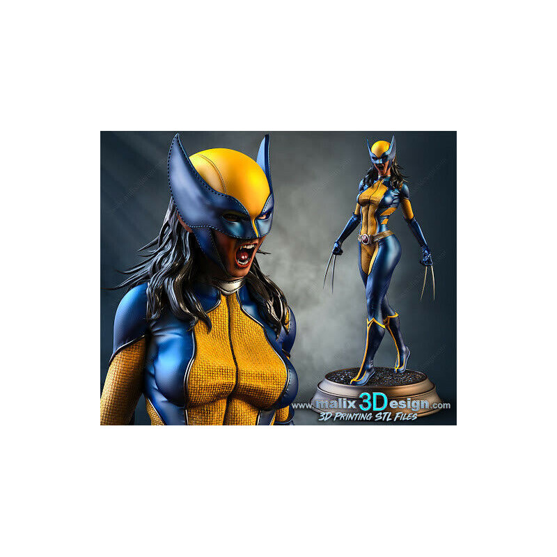 X - 23 ( LAURA KINNEY ) figurine impression 3D résine  18cm  (non peint)