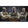 Bust Vin diesel impression 3D  Résine taille 18cm  (non peint)