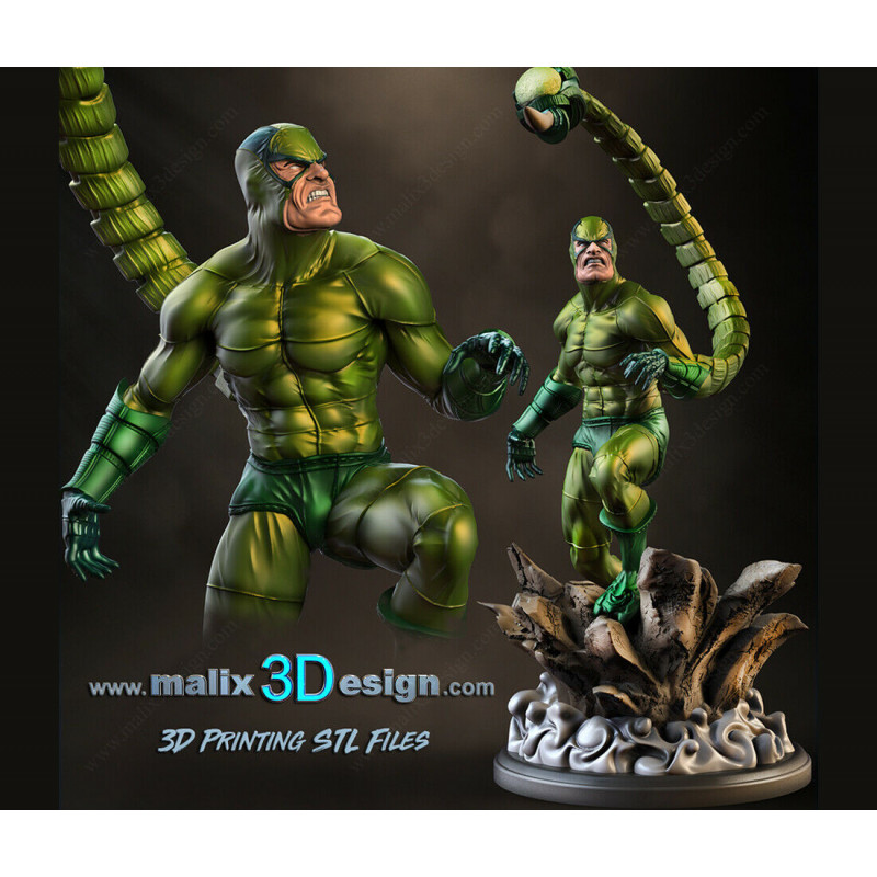 Scorpion figurine impression 3D résine  18cm  (non peint)