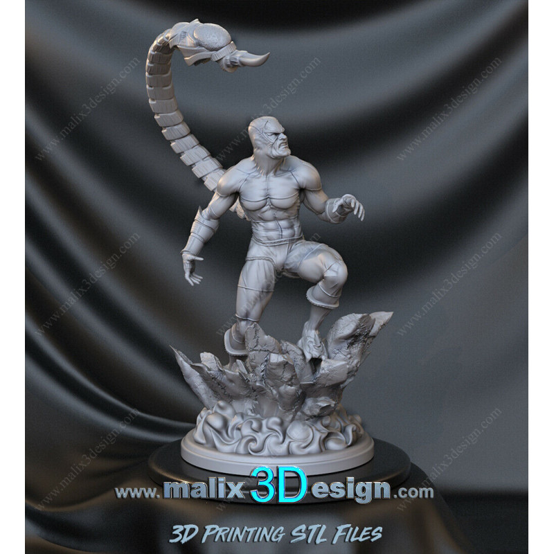 Scorpion figurine impression 3D résine  18cm  (non peint)