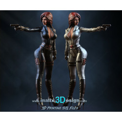 Black Widow figurine impression 3D résine  18cm  (non peint)