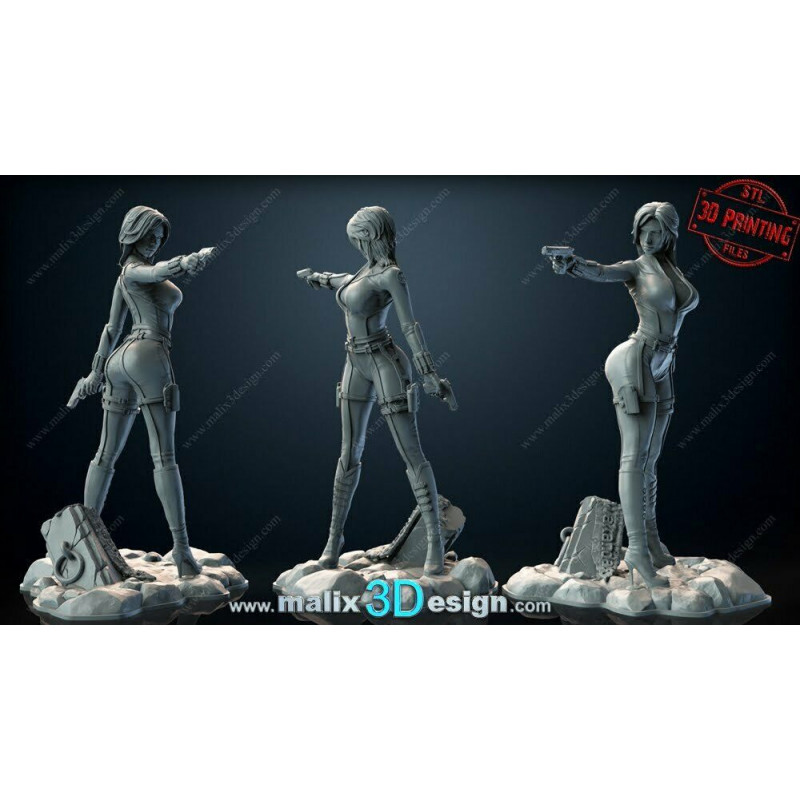 Black Widow figurine impression 3D résine  18cm  (non peint)