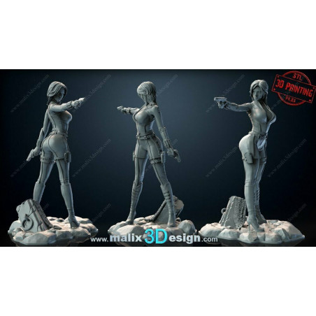 Black Widow figurine impression 3D résine  18cm  (non peint)