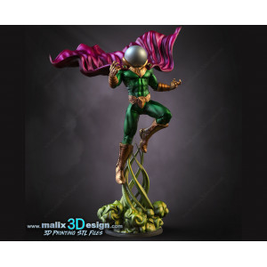 Mysterio figurine imprimée en 3D résine Taille 18cm (non peint)
