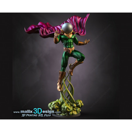 Mysterio figurine impression 3D résine  18cm  (non peint)