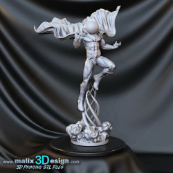 Mysterio figurine impression 3D résine  18cm  (non peint) (2)