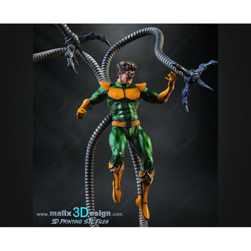 Dr. Octopus figurine impression 3D résine  18cm  (non peint)