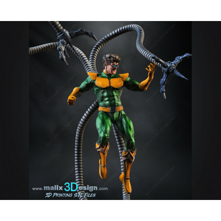 Dr. Octopus figurine impression 3D résine  18cm  (non peint)