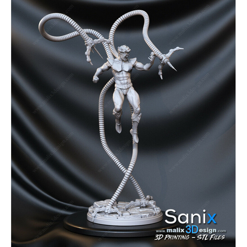 Dr. Octopus figurine impression 3D résine  18cm  (non peint)