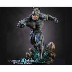 Rhino (Classic) figurine impression 3D résine  18cm (non peint)