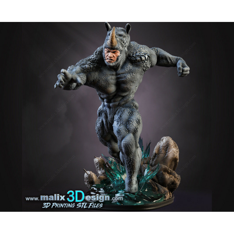 Rhino (Classic) figurine impression 3D résine  18cm (non peint)