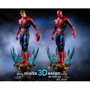 Spider man figurine imprimée en 3D résine Taille 18cm (non peint)
