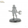 3D figurine 28mm Jeux de tôle/9th age/Cthulu-Heroïne bâton
