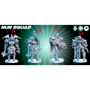 Impression 3D Figurines RN Studio Nun squad