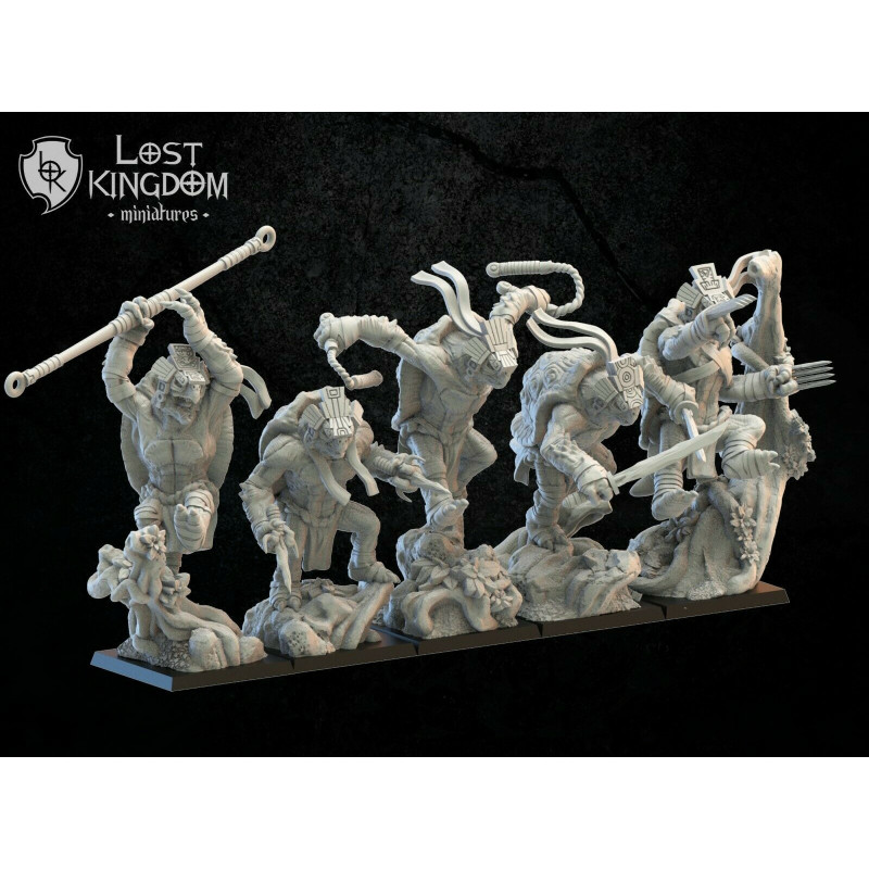 Guerriers Cuetzpal – Figurines Résine Fantasy 28mm | The Lost Kingdom

