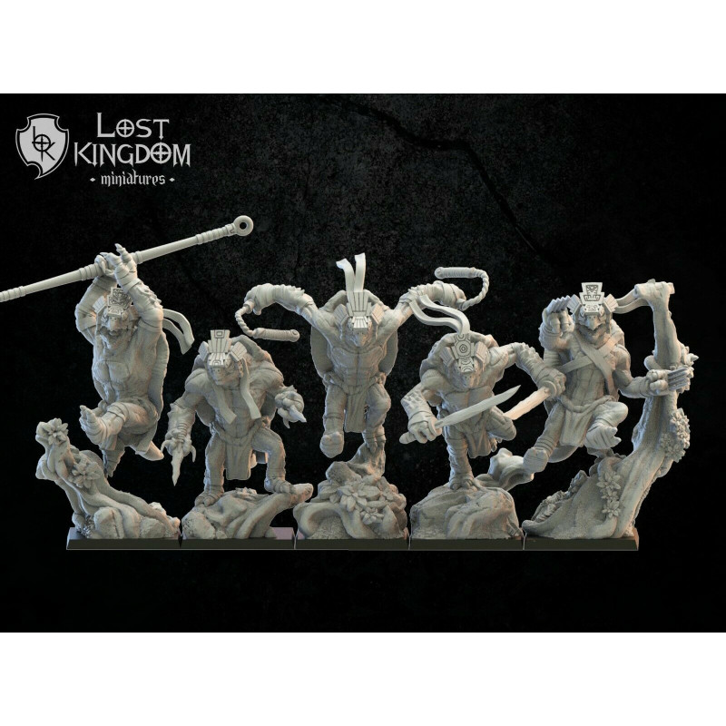 Guerriers Cuetzpal – Figurines Résine Fantasy 28mm | The Lost Kingdom

