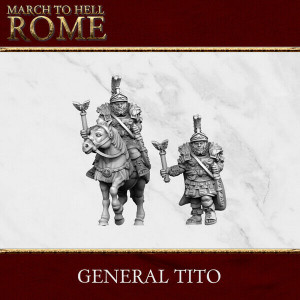 Ancien battle Figurines Légion Romaine Général Tito 