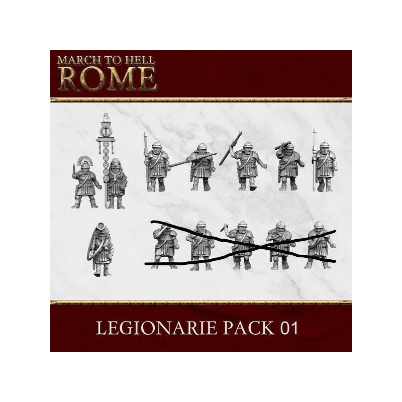  Figurines Armée Romaine – 3D Breed – Résine 28/15 mm